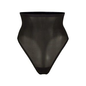 NWT Skims SHEER SCULPT HIGH-WAISTED THONG in Onyx Med